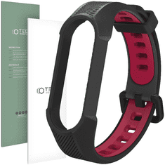 Tech-protect TECH-PROTECT ARMOR XIAOMI MI SMART BAND 5 / 6 / 6 NFC ČRNA/RDEČA