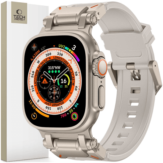 Tech-protect TECH-PROTECT DELTA PRO APPLE WATCH 4 / 5 / 6 / 7 / 8 / 9 / SE / ULTRA 1 / 2 (42 / 44 / 45 / 49 MM) STARLIGHT/TITANIUM