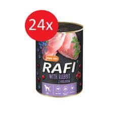 RAFI Rafi Mokra Hrana Z Zajcem Borovnico In Brusnico 24X400 G