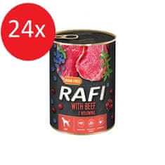 RAFI Rafi Za Psa Mokra Hrana Z Govedino Borovnico In Brusnico 24x400 G