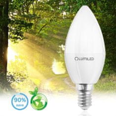 LUMILED 6x LED žarnica E14 B35 5W = 40W 470lm 4000K Nevtralno bela 180°