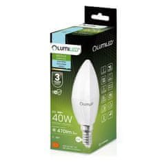 LUMILED 6x LED žarnica E14 B35 5W = 40W 470lm 6500K Hladno bela 180°