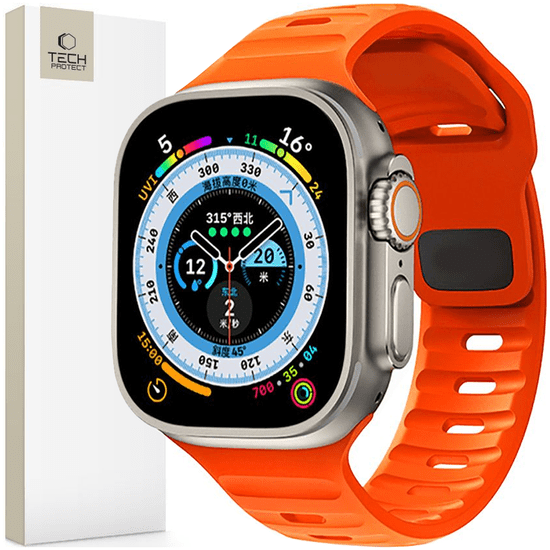 Tech-protect TECH-PROTECT ICONBAND LINE APPLE WATCH 4 / 5 / 6 / 7 / 8 / 9 / SE / ULTRA 1 / 2 (42 / 44 / 45 / 49 MM) ORANŽNA