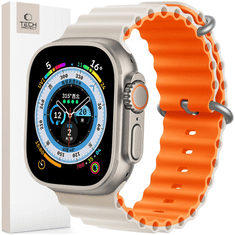 Tech-protect TECH-PROTECT ICONBAND PRO APPLE WATCH 4 / 5 / 6 / 7 / 8 / 9 / SE / ULTRA 1 / 2 (42 / 44 / 45 / 49 MM) STARLIGHT/ORANŽNA