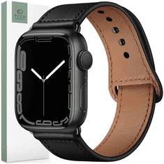 Tech-protect TECH-PROTECT LEATHERFIT APPLE WATCH 4 / 5 / 6 / 7 / 8 / 9 / SE / ULTRA 1 / 2 (42 / 44 / 45 / 49 MM) ČRNA