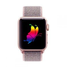 Tech-protect TECH-PROTECT NAJLONSKA URA APPLE WATCH 4 / 5 / 6 / 7 / 8 / 9 / SE (38 / 40 / 41 MM) ROZA PESEK