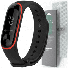 Tech-protect TECH-PROTECT SMOOTH XIAOMI MI BAND 3/4 ČRN/RDEČ