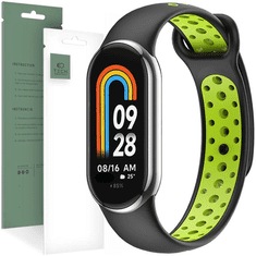 Tech-protect TECH-PROTECT SOFTBAND XIAOMI SMART BAND 8 / 8 NFC ČRNA/LIME