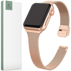 Tech-protect TECH-PROTECT THIN MILANESE APPLE WATCH 4 / 5 / 6 / 7 / 8 / 9 / SE (38 / 40 / 41 MM) BLUSH GOLD