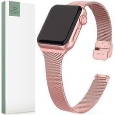 Tech-protect TANKA URA TECH-PROTECT MILANESE APPLE WATCH 4 / 5 / 6 / 7 / 8 / 9 / SE (38 / 40 / 41 MM) ROŽNATO ZLATO