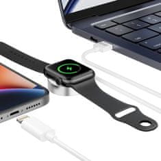 Tech-protect TECH-PROTECT ULTRABOOST 2V1 MAGNETNI KABEL ZA POLNILO & LIGHTNING 150CM APPLE WATCH BELA