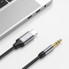 Tech-protect TECH-PROTECT ULTRABOOST TYPE-C DO AUX MINI JACK 3.5MM KABEL 100CM ČRN