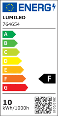 LUMILED 6x LED žarnica E14 B35 10W = 75W 1055lm 6500K Hladno bela 180°