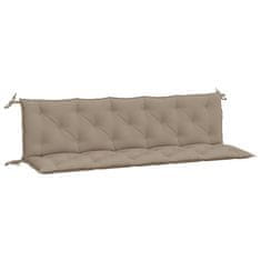 Vidaxl Blazina za vrtno klop 2 kosa taupe 180x50x7cm oxford tkanina