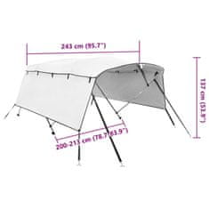 Vidaxl Bimini tenda s 4 loki in stranicami 243x(200-213)x137 cm