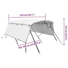 Vidaxl Bimini tenda s 4 loki in stranicami 243x(185-198)x137 cm