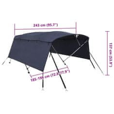 Vidaxl Bimini tenda s 4 loki in stranicami 243x(185-198)x137 cm