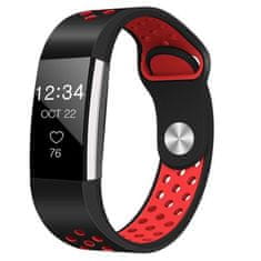 BStrap Silicone Sport (Small) pašček za Fitbit Charge 2, black/red