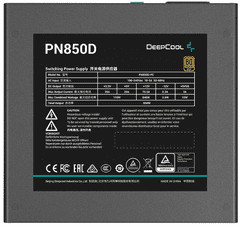 DEEPCOOL PN850D napajalnik, 850W, modularni, 2V-2x6, 80 PLUS Gold, črn (R-PN850D-FC0B-EU)