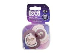 LOVI Lovi - Night & Day Dynamic Soother Girl 18m+ - For Kids, 2 pc 