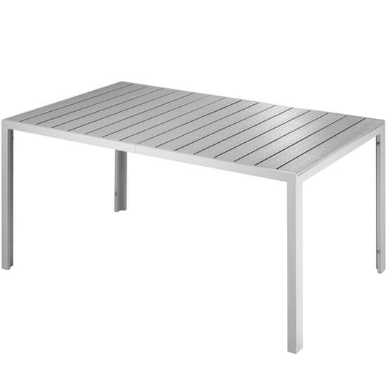 tectake Aluminijasta vrtna miza Bianca nastavljiva po višini 150 x 90 x 74,5 cm