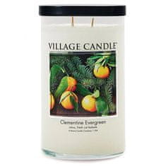 Village Candle Dišeča sveča v kozarcu Clementine Evergreen 538 g