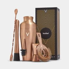 VonShef Parisian set za koktajle, rose gold, 6 kosov