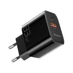 Mcdodo Mcdodo stenski polnilec CH-0922 USB + USB-C, 33 W + kabel USB-C (črn)