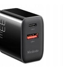 Mcdodo Mcdodo stenski polnilec CH-0922 USB + USB-C, 33 W + kabel USB-C (črn)