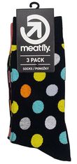 MEATFLY 3 PAKET - nogavice LEXY Black Dots (Velikost 43-46)