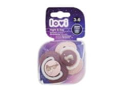 LOVI Lovi - Night & Day Dynamic Soother Girl 3-6m - For Kids, 2 pc 