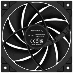 DEEPCOOL FC120 ventilator za ohišje, PWM, 120mm, črn (R-FK120-BKNPF1-G-1)