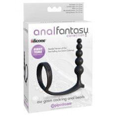 Anal Fantasy EREKCIJSKI OBROČEK Z ANALNIMI KROGLICAMI Ass-Gasm