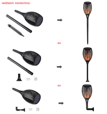 MySun LED LUČ SOLARNA PLAMENICA