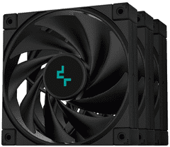 DEEPCOOL FK120 ventilator za ohišje, 3 v 1, PWM, 120mm, 3 kosi, kontroler, črn (R-FK120-BKNPF3-G-1)