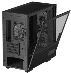 DEEPCOOL CH360 Digital računalniško ohišje, Micro-ATX, ARGB, LCD, kaljeno steklo, črno (R-CH360-BKAPE3D-G-1)