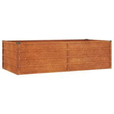 Vidaxl Vrtna visoka greda rusty 160x80x45 cm corten jeklo