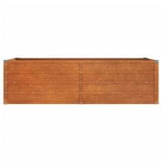 Vidaxl Vrtna visoka greda rusty 160x80x45 cm corten jeklo