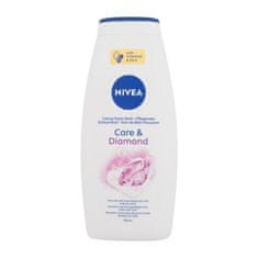 Nivea Care & Diamond Caring Foam Bath nežna pena za kopel s cvetličnim vonjem 750 ml za ženske