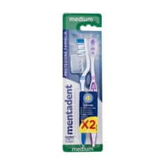 Mentadent Family Protection Toothbrush Medium Set zobna ščetka 2 kos