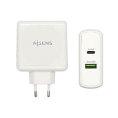 Aisens USB stenski polnilnik Aisens ASCH-2PD30QC-W Bela 48 W USB-C (1 kosov)