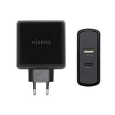 Aisens USB stenski polnilnik Aisens ASCH-2PD45A-BK 57 W Črna USB-C