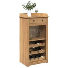 shumee vidaXL Omara za vino Panama 57x40x111,5 cm trdna borovina