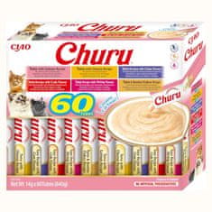 Inaba Cat Churu Purée, okusi s tuno – 60 x 14 g