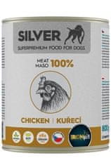 IRONpet Silver Dog Chicken 100% meso, konzerva 800 g