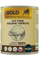 IRONpet Gold Dog Svinjsko narezano mišično meso, v konzervi 800 g