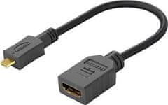 PremiumCord Flexi adapter HDMI tip A ženska - mikro HDMI tip D moški za prilagodljivo povezavo