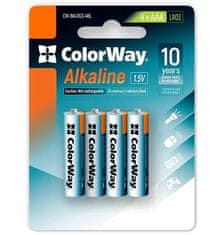 ColorWay Alkalne baterije AAA/ 1,5 V/ 4 kosi v pakiranju/ Blister