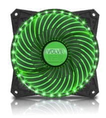 Evolveo ventilator 120mm, LED 33 točk, zelen