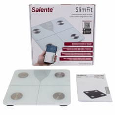 Salente SlimFit, osebna diagnostična tehtnica za fitnes, Bluetooth, bela